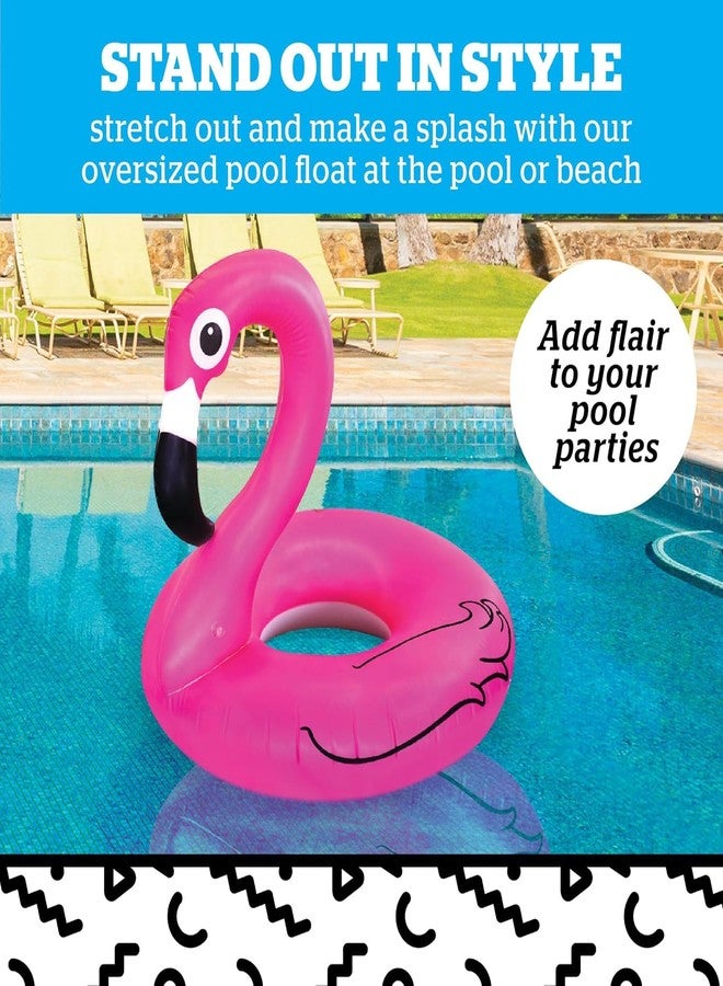 ZIPRON Flamingo Inflatable Pool Floats, Pool Tubes Swim Ring Pink Pool Float, 42'' Large Pool Float, Pool Inner Tube Beach Floats for Adults, Blow Up Floaties Water Floaties Pool Raft Lounger Lake - Image 2